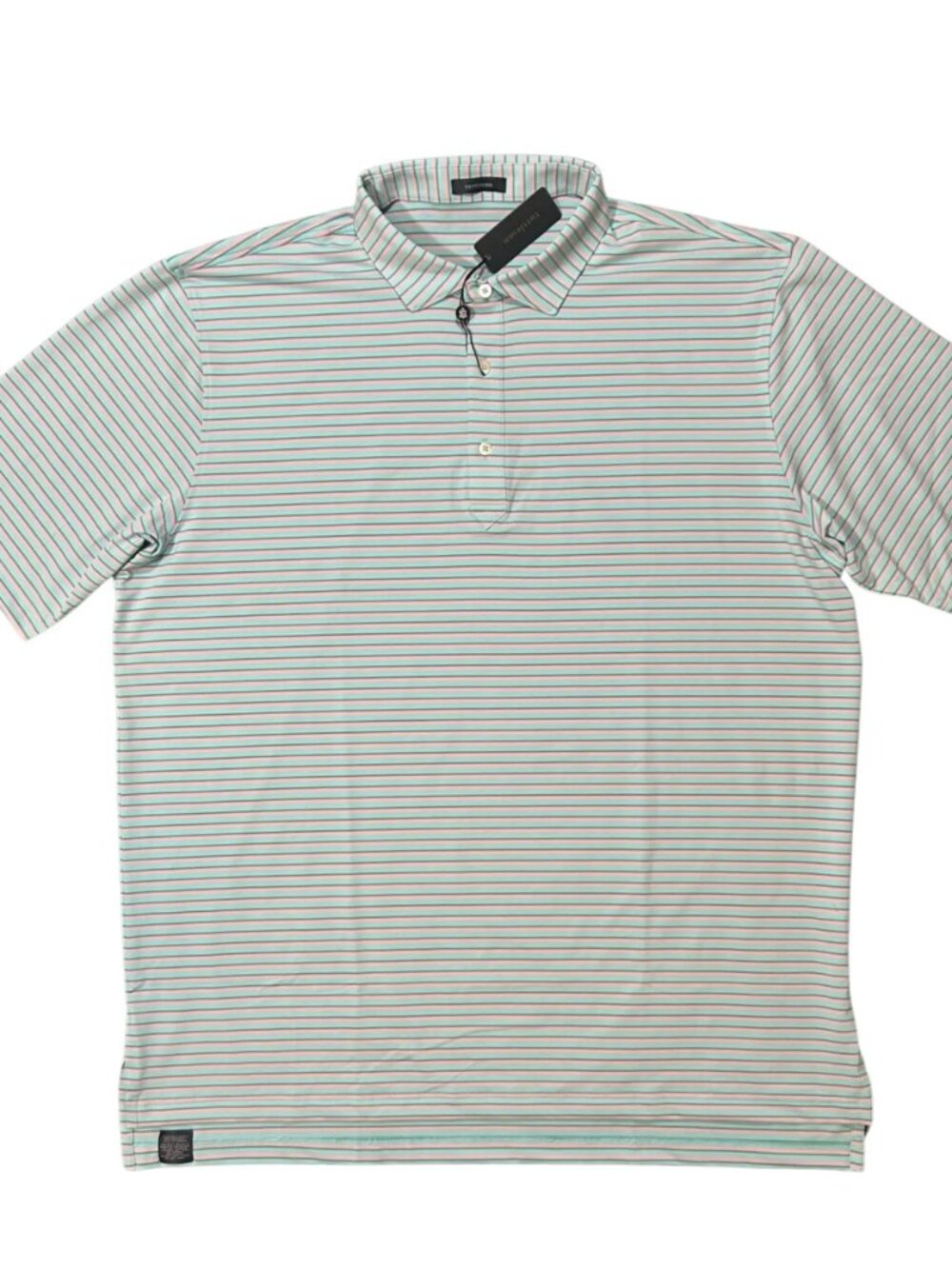 Turtleson Wave / Retro Pink Sherman Stripe Performance Polo Golf Shirt MS24K24